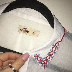 sheer hollister button up